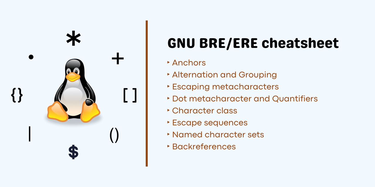 GNU BRE/ERE cheatsheet