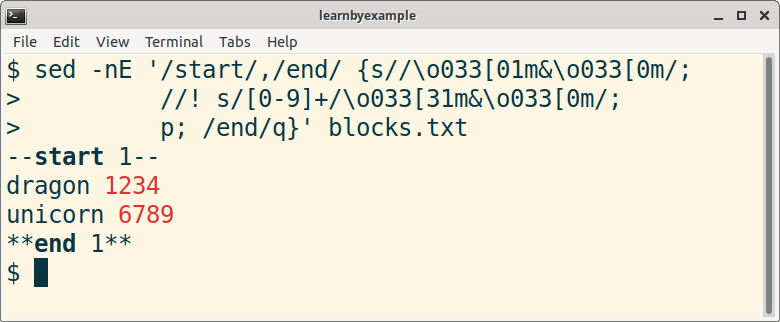 Highlighting portion of interest in multiline processing with GNU sed