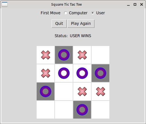 Square Tic Tac Toe